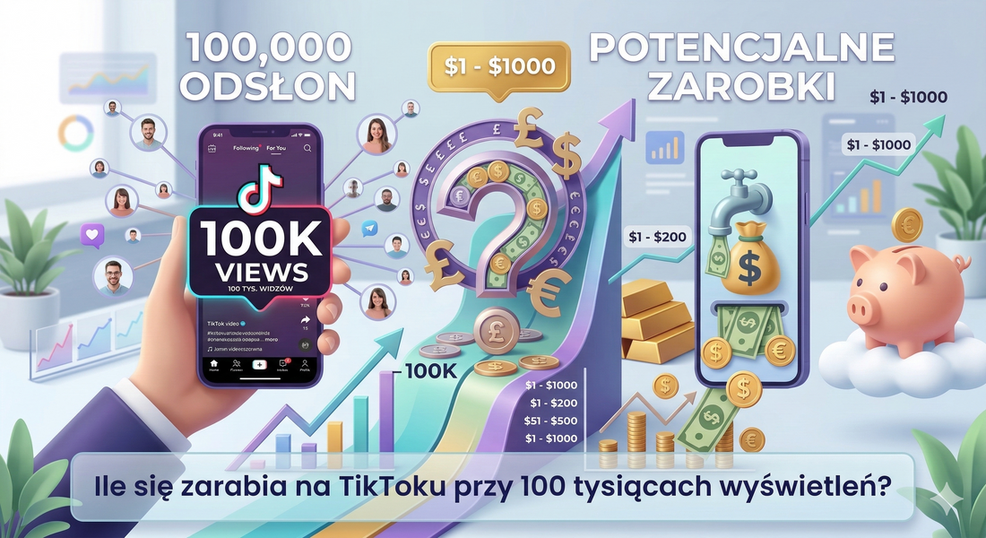 Jak zarabiać na TikToku? Zarobki przy 100 tys. wyświetleń